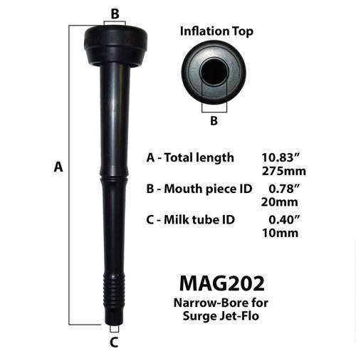 DeLaval-Style TRI-MAGNA Triangular Narrow Bore Inflation - Inflado de orificio estrecho triangular TRI-MAGNA estilo DeLaval
