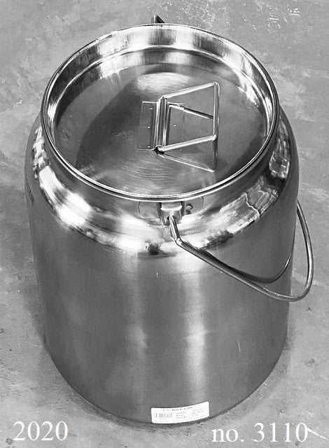 Aluminum Milk Carrying Can with Lid, 4 quart